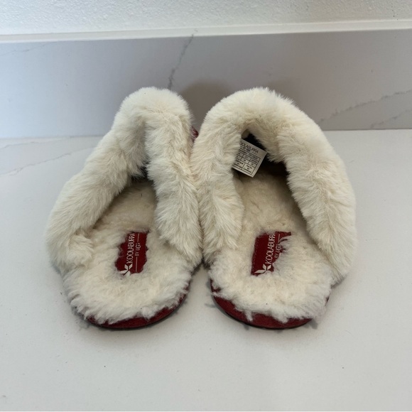 Koolaburra by UGG Milo Red Suede Slippers Faux Fur Lined Slip-On Size 8 - Picture 5 of 12